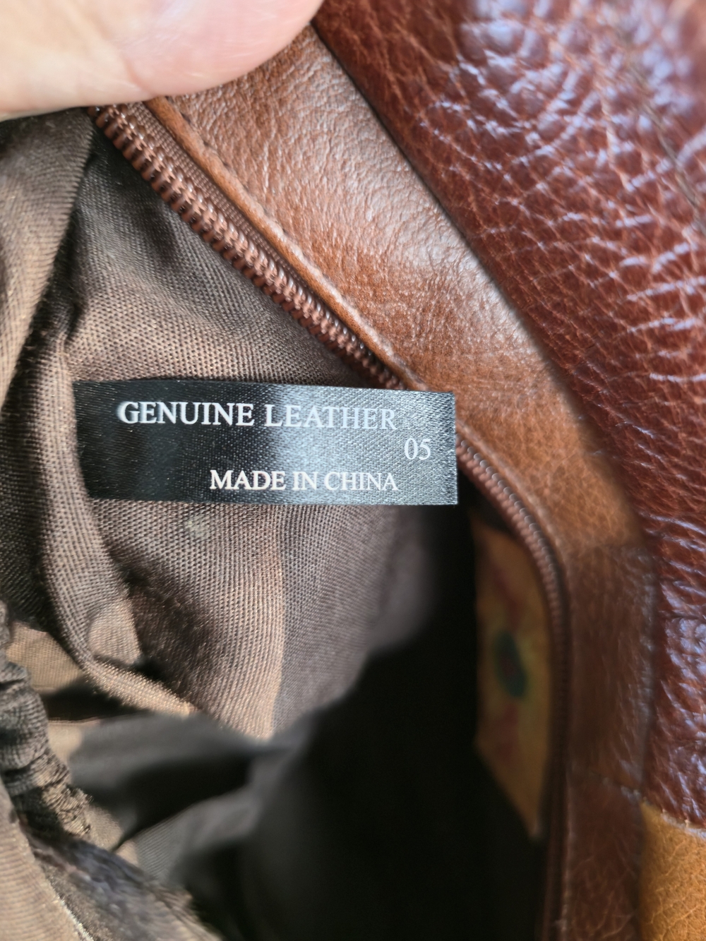 MEXI MEXI Patchwork Leather Messenger Bag in Brown/Red/Tan - Picture 5 of 9